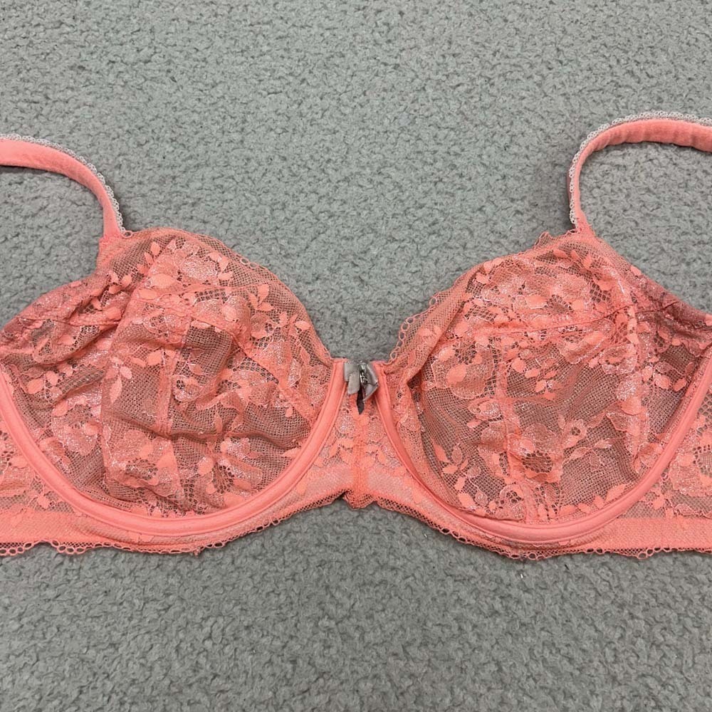 Victoria's Secret Bra 36DD Demi Bra Body By Victoria Unlined Lace Underwire Pink